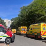 Un incendio urbano en Alcorcón causa varios heridos en la calle Olímpico Aurelio García