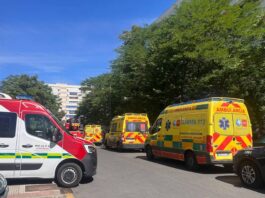 Un incendio urbano en Alcorcón causa varios heridos en la calle Olímpico Aurelio García
