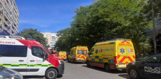 Un incendio urbano en Alcorcón causa varios heridos en la calle Olímpico Aurelio García