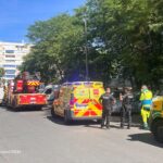 Un incendio urbano en Alcorcón causa varios heridos en la calle Olímpico Aurelio García
