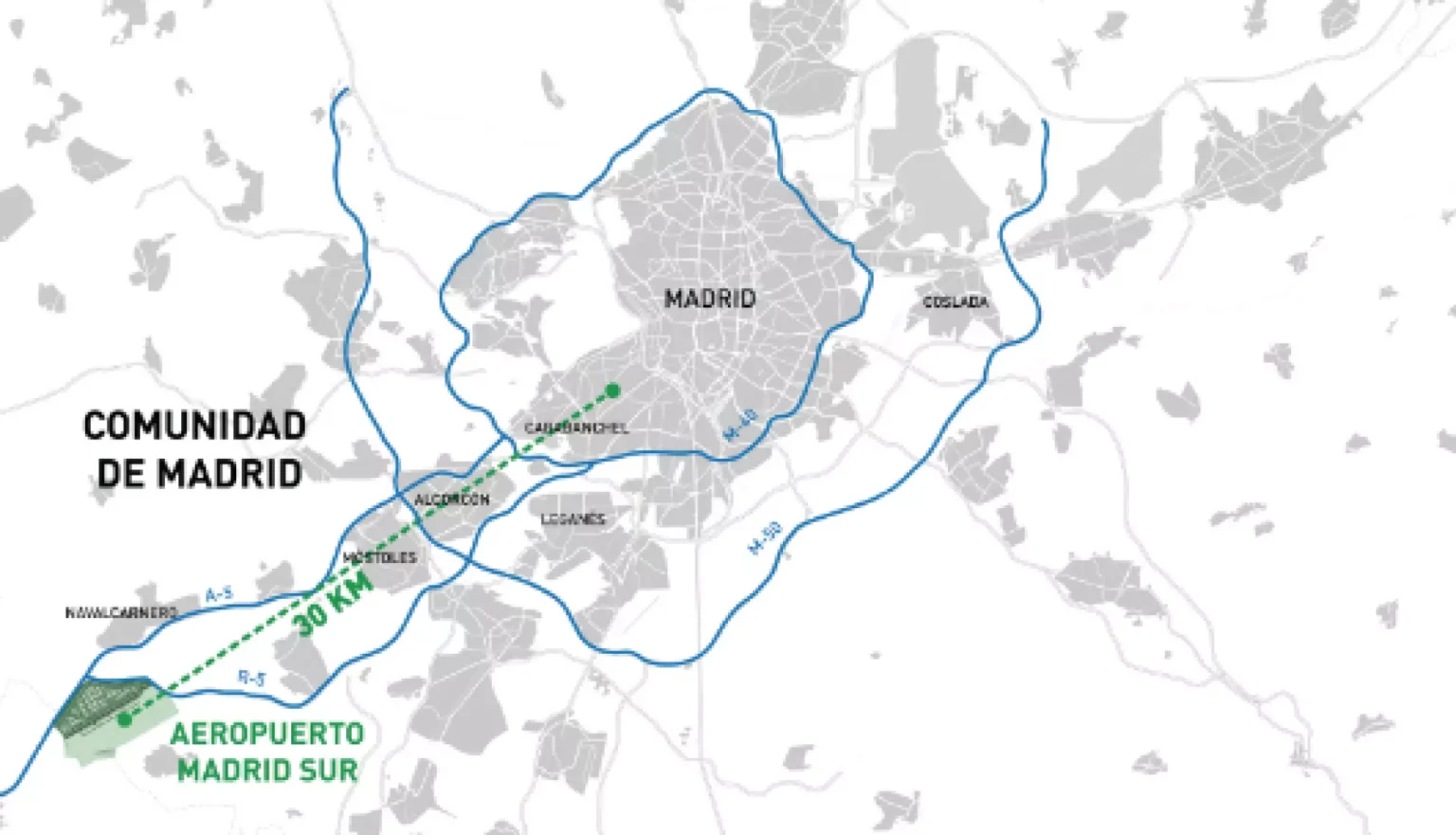 Alcorcón, pendiente del segundo aeropuerto de Madrid: el Gobierno enfría el proyecto