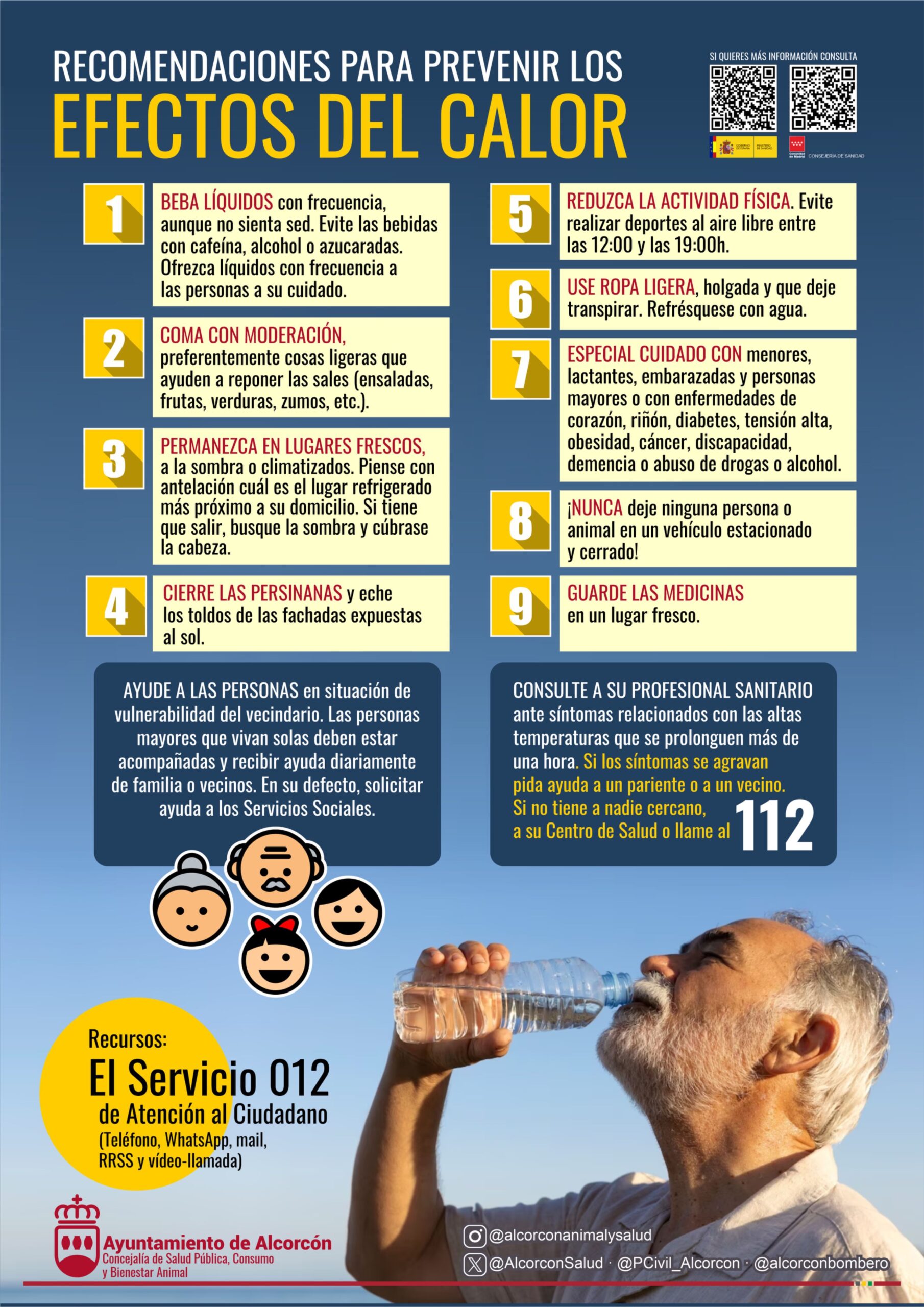 Alerta por calor en Alcorcón: estas son las recomendaciones a seguir por los vecinos