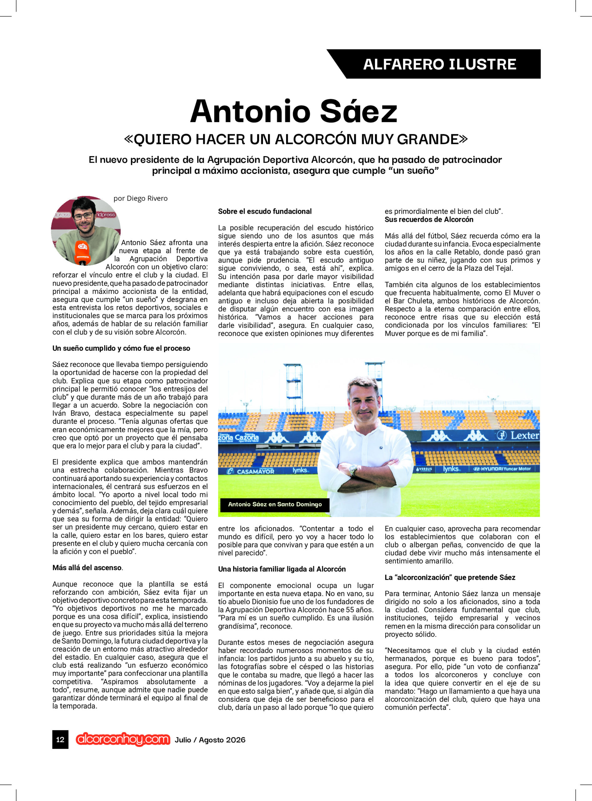 Antonio Sáez: “Quiero hacer un Alcorcón muy grande”
