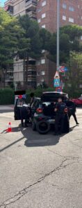 Una persecución policial acaba en Alcorcón tras una huida y dos coches dañados