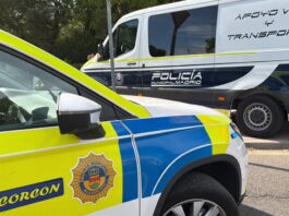 Una persecución policial acaba en Alcorcón tras una huida y dos coches dañados