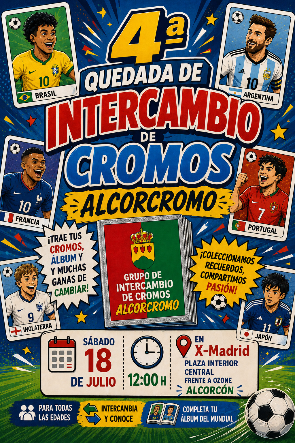 Alcorcón acoge una nueva quedada para intercambiar cromos del Mundial en X-Madrid