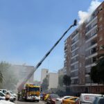 Fallece una mujer de 45 años en el incendio de una vivienda en la calle Olimpiada de Alcorcón
