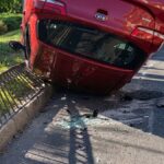 Accidente en Alcorcón: un conductor da positivo en alcoholemia tras volcar su coche