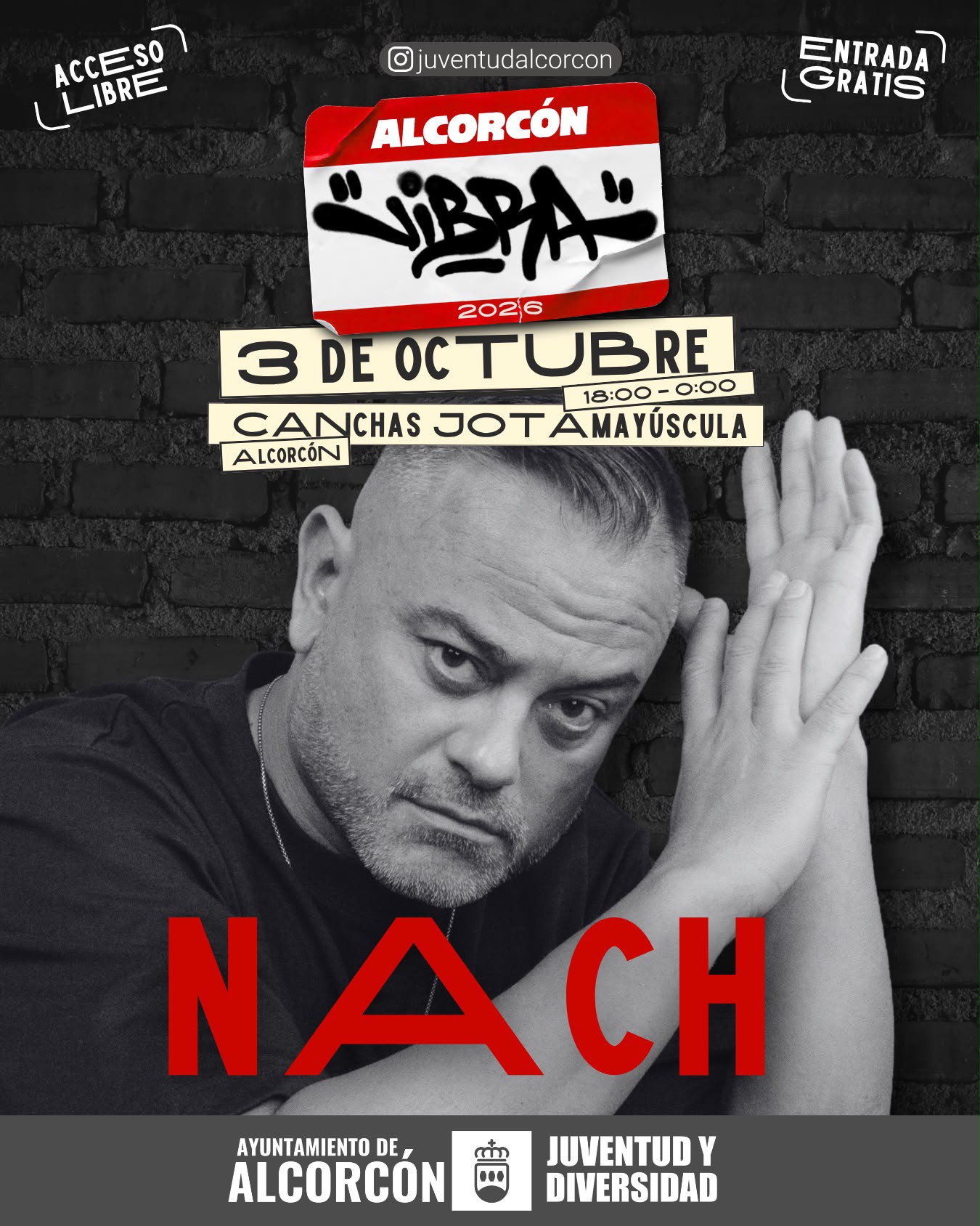 Nach será uno de los grandes protagonistas de Alcorcón Vibra: música, baile, arte urbano y mucho más