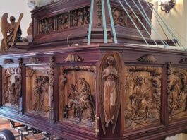 Nueva restauración de la carroza de la Virgen de los Remedios de Alcorcón