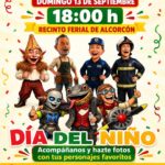 Los Cabezudos de San José de Valderas preparados en el Recinto Ferial por el Día del Niño: así cierran las Fiestas de Alcorcón este domingo
