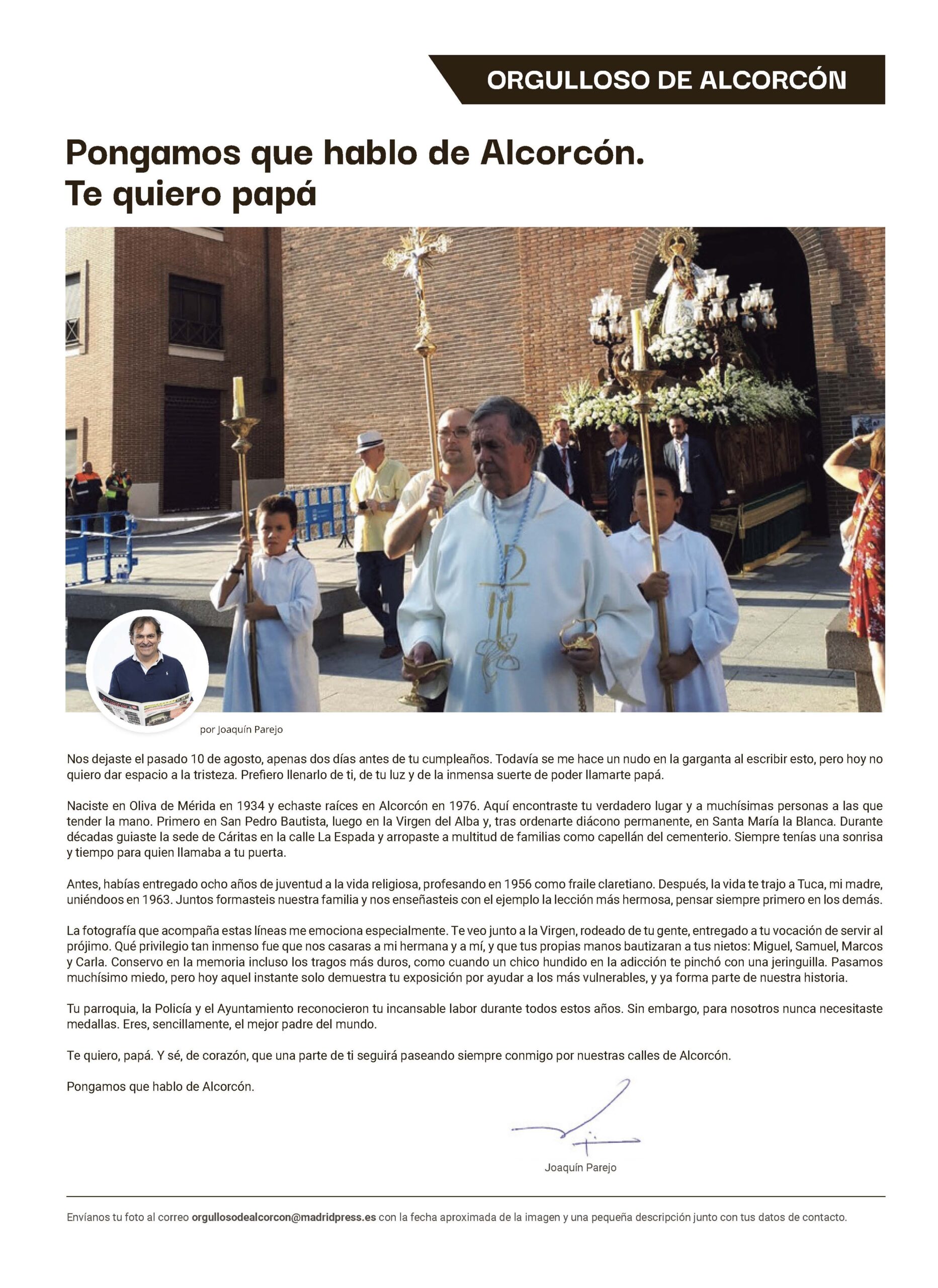 Pongamos que hablo de Alcorcón. Te quiero papá