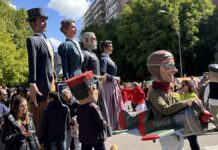 Los Cabezudos de San José de Valderas preparados en el Recinto Ferial por el Día del Niño: así cierran las Fiestas de Alcorcón este domingo