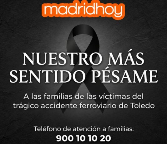 Nuestro más sentido pésame con las familias del accidente ferroviario