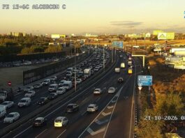 Más de cuatro kilómetros de retenciones en Alcorcón tras un accidente en la A-5 Más de cuatro kilómetros de retenciones en Alcorcón tras un accidente en la A-5