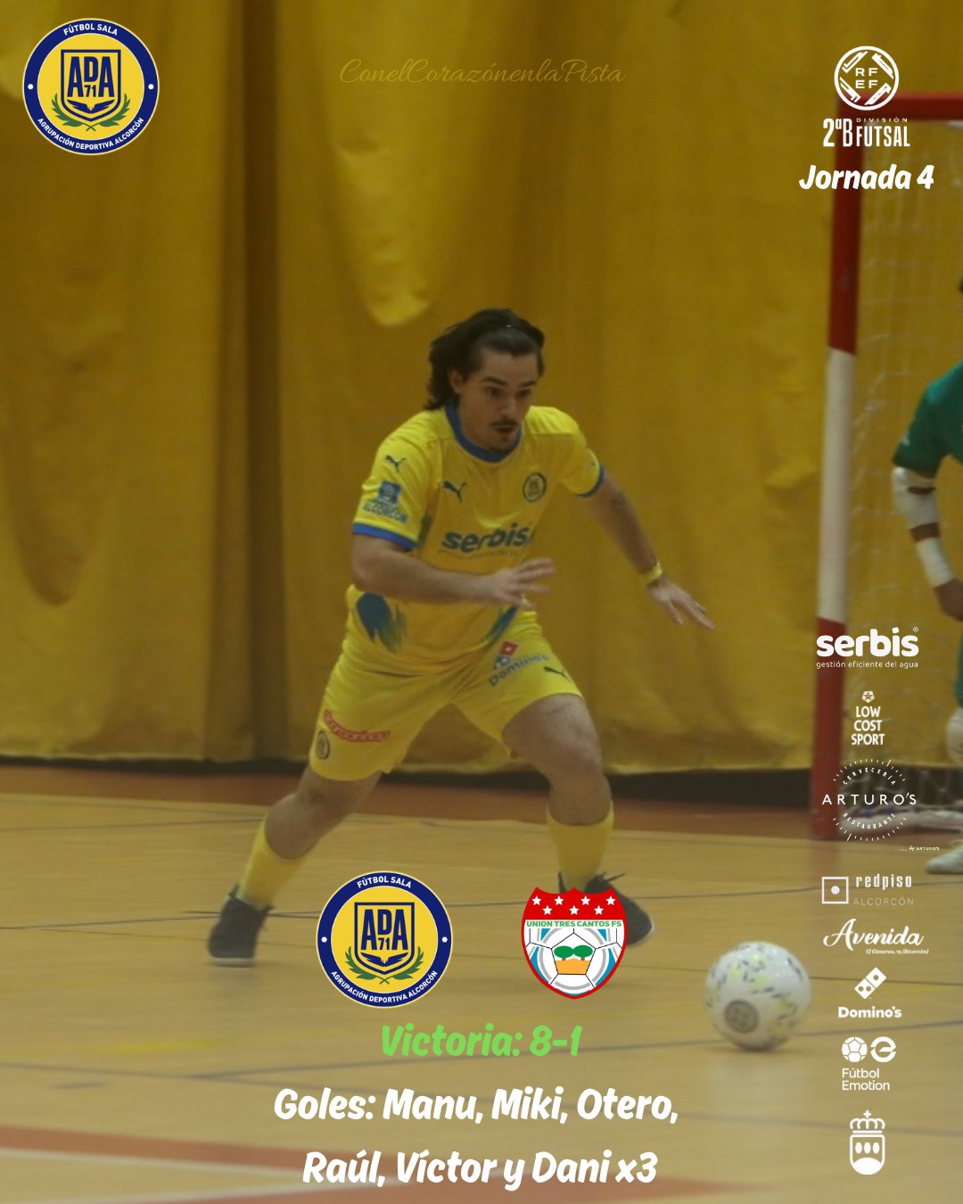 Doble derrota del Alcorcón y el Trival Valderas: el fútbol sala masculino salva el fin de semana deportivo