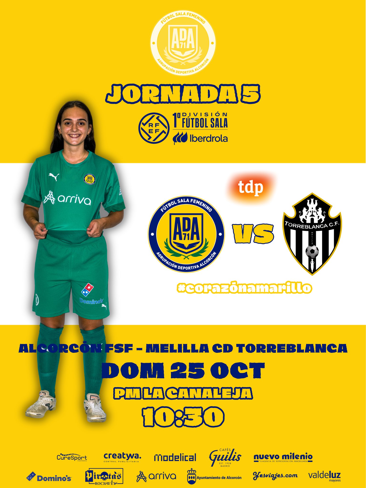 Teledeporte emitirá en abierto el partidazo de la jornada entre el Alcorcón de fútbol sala femenino y el Melilla Torreblanca