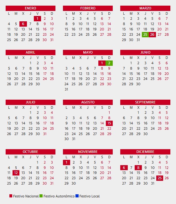 Calendario laboral de Alcorcón en 2027: todos los festivos y puentes del próximo año