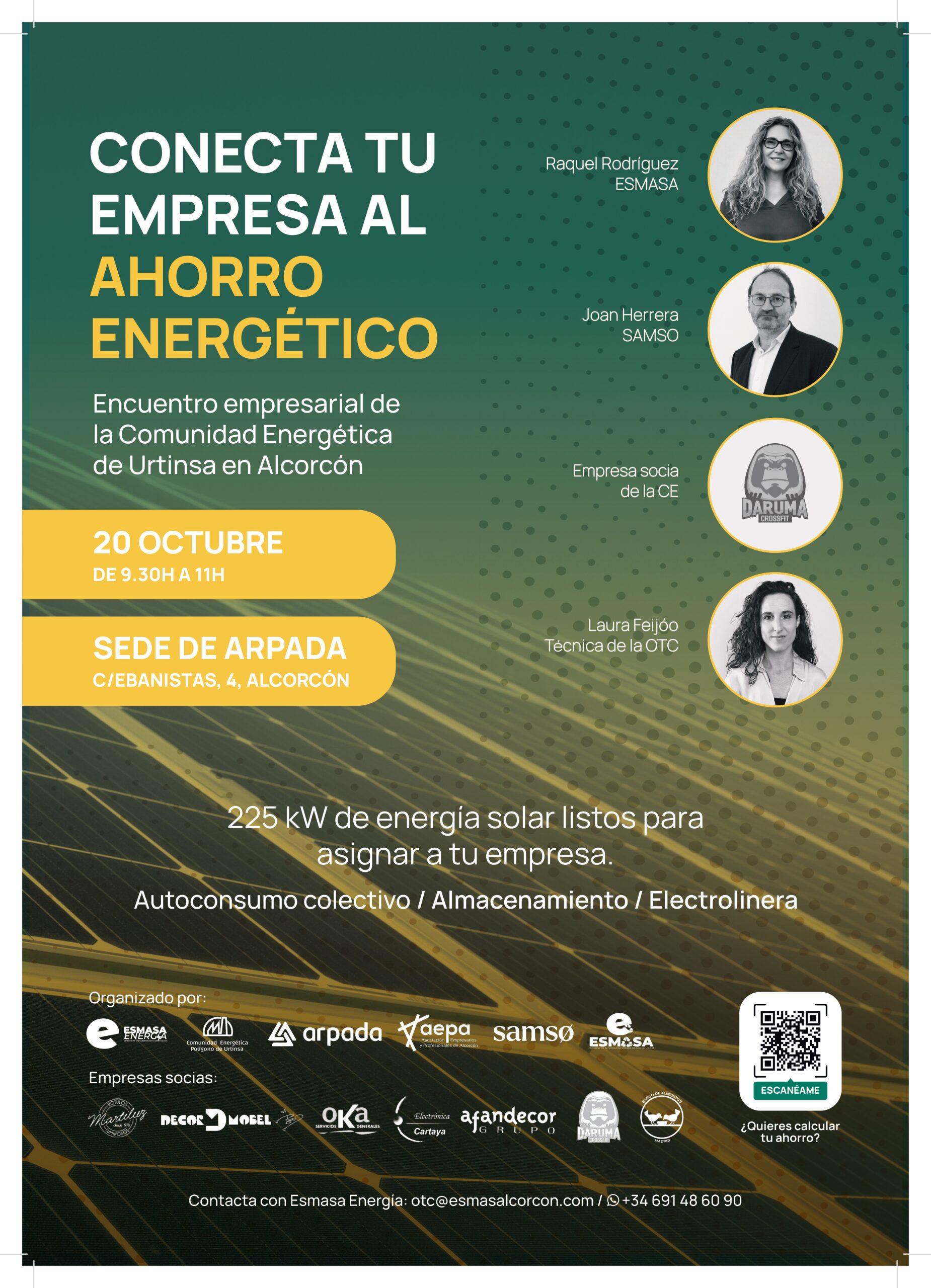 ESMASA impulsa una comunidad energética en Alcorcón: quién puede beneficiarse y cómo participar